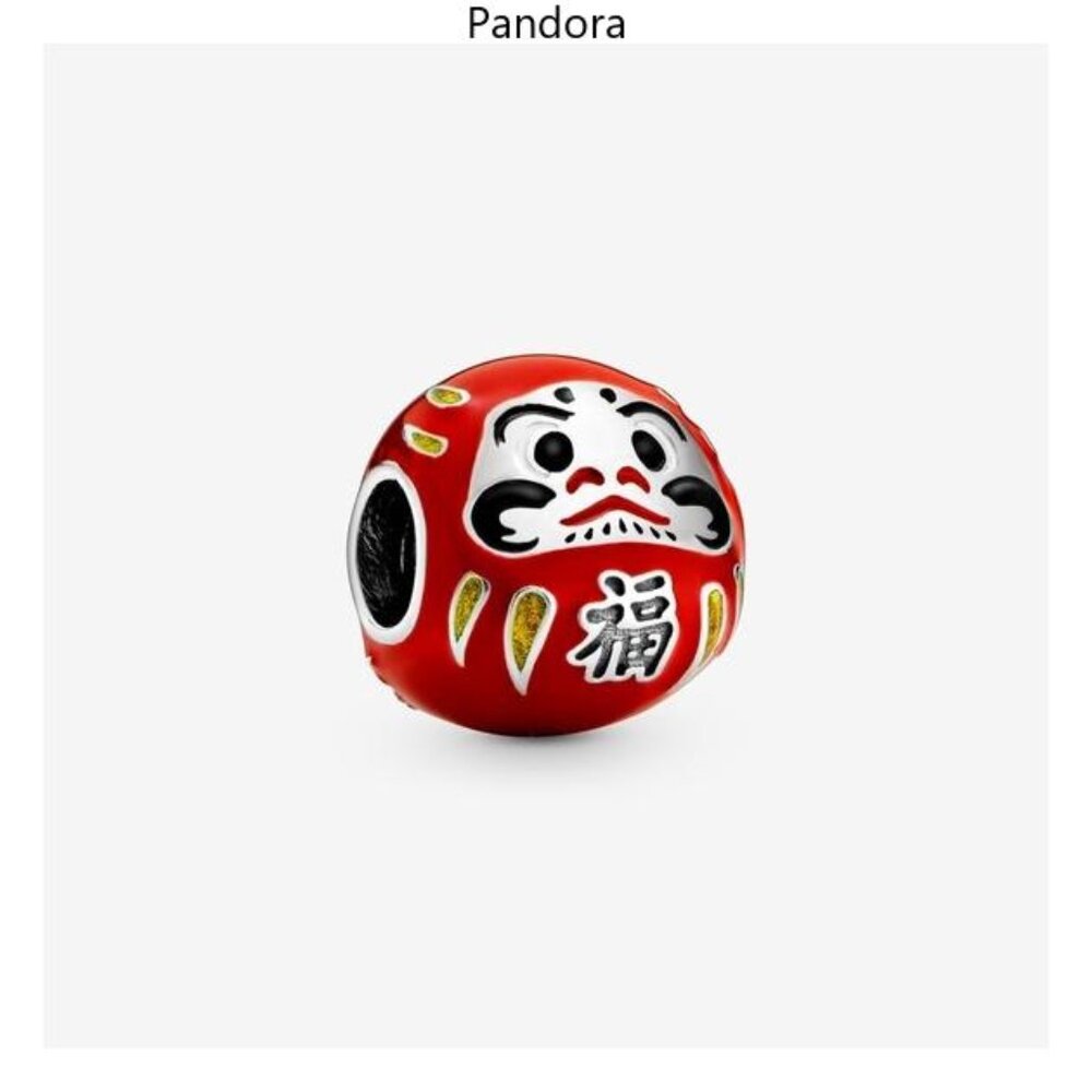 Pandora Red Daruma Doll Charm